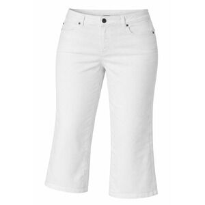 Women with Control Capri Pants Womens 14 White Cropped Denim Vacation Nautical